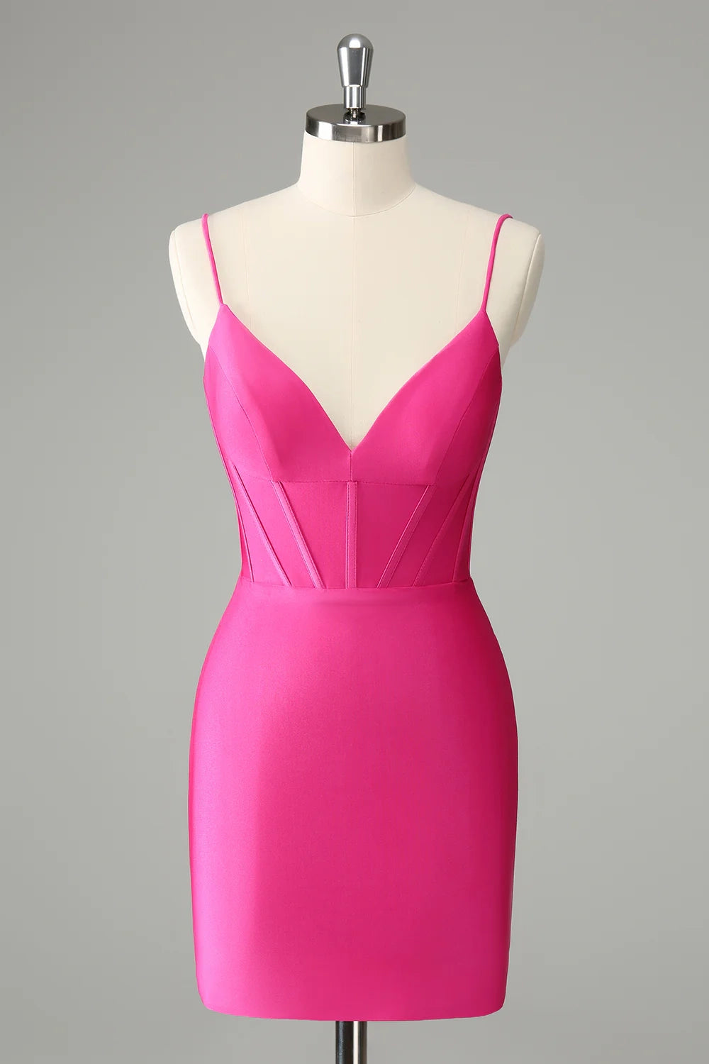 DingJi Wedding Charming Slim Fit Tight Strap Satin Homecoming Dresses